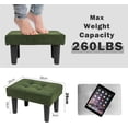 thumbnail image 3 of Ottoman Foot Rest, PVC Small Ottoman Foot Stool with Legs Modern Footstool Ottomans for Living Room Entryway Office, Black, 3 of 8