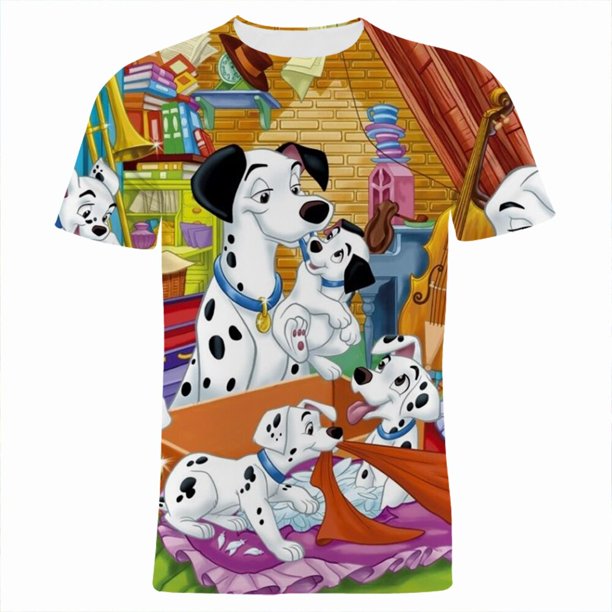 Hundert Und Eine Dalmatiner Männer der Kleidung Hund Cartoon Anime 3D Druck Kinder camiseta Sommer Kurzarm Frauen camisetas xuanjing unisex