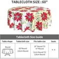 thumbnail image 4 of Christmas Snowflakes Tablecloth, Christmas Trees Table Cloth for Party Decoration, Round 60 Inch, Snowman Themed Tablecloths for Dinner Kitchen Party Picnic, 4 of 6