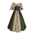 thumbnail image 1 of Tqyyweavej Costume Renaissance Femme Robe Médiévale à Manches Bouffantes Robe Renaissance Irlandaise Costumes d'Halloween pour Femmes, 1 of 3