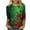 Multicolor#16, variant on Christmas Shirts for Women Plus Size Casual Print Round Neck Short Sleeves Shirt Lightweight Outfits Pullover Blouses for Holiday S-5XL