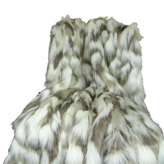 Plutus Brands PB16405-6084-TC Plutus Tibet Faux Fox Handmade Throw, (Throw 60W x 84L)