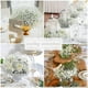 thumbnail image 5 of Ramo de 10 flores artificiales de Gypsophila, color blanco, para corona de boda, hogar, fiesta, jardín, decoración amarilla., 5 of 5