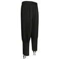thumbnail image 3 of Timoontee Women's Medieval Renaissance Viking Pirate Retro Cosplay Costume Pants Trousers Black Solid Loose Fit Linen Drawstring Harem Pants Black L, 3 of 6