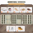 thumbnail image 2 of Organizador de zapatos Budding Joy, transparente, plegable, 16 pares, beige, 2 unidades, 2 of 6