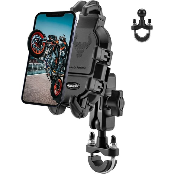 ROCKBROS Motorcycle Phone Mount Auto Lock Bike Handlebar Shockproof 360° 3.5-7"