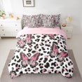 thumbnail image 2 of Castle Fairy Flying Butterfly Twin Bedding Sets,Abstract Gradient Bedding Comforter Set, 2 of 8