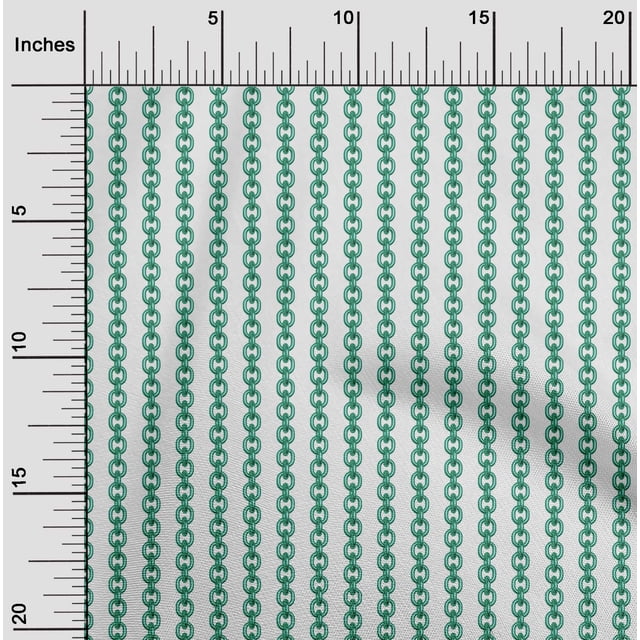 oneOone Cotton Poplin Mint Green Fabric Chain Geometric Sewing Craft Projects Fabric Prints By Yard 56 Inch Wide