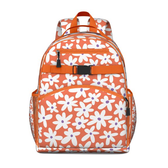 Aesthetic Wildflower Print Backpack - Sunny Floral Design, Ergonomic & Breathable for Daily Wear
