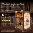 thumbnail image 3 of Strucwood DIY Book Nook Kit Caramel Dreams Wooden Puzzles with LED Dust Cover,3D Crafts Hobbies Gifts for Adults（SQ-03）, 3 of 10