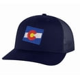 thumbnail image 4 of Colorado Trucker Hat - Embroidered State Flag Patriotic Mesh Snapback Cap - Centennial State Pride (Black), 4 of 9