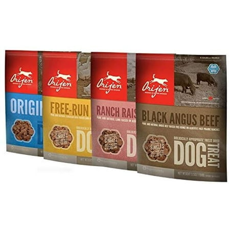Orijen Freeze Dried Dog Treats 4-Pack (Original, Angus Beef, Alberta Lamb, Free-Run Duck)