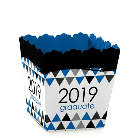 Blue Grad - Best is Yet to Come - Party Mini Favor Boxes - Royal Blue 2019 Graduation Party Treat Candy Boxes - Set