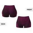 thumbnail image 6 of Yiaed Dark Purple Glitter Print Women's Athletic Shorts Running Shorts Sporty Short High Waisted Elastic Workout Shorts for Yoga Gym Running & Sports -XX-Large, 6 of 8