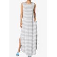 thumbnail image 3 of TheMogan Women's PLUS Sleeveless Loose Striped Curved Slit Hem Long Maxi Dress, 3 of 6