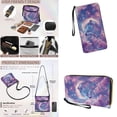 thumbnail image 4 of ZUXONGSY Butterfly Moon Cherry Blossom Galaxy Print PU Leather Crossbody Bag & Wallet Set for Women, Multi-Pocket Satchel with Adjustable Strap for Travel, Shopping & Work, 4 of 5