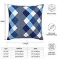 thumbnail image 2 of Multi-Size Linen Sofa Pillow Cover Invisible Zipper Open And Close Strong Use For Sofa Chair Garden Sofa Car Argyle Plaid Deepskyblue_1 18"X18", 2 of 8