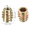 thumbnail image 4 of Threaded Insert Nuts Zinc Alloy Hex-Flush M6 Internal Threads 13mm Length 50Pcs, 4 of 4