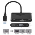 thumbnail image 1 of 3 In 1 Hub Converter Usb 3.0 To Hd-mi-compatible Vga 1080p Hd Adapter Compatible For Windows7/8/10/11 / Os Projector, 1 of 9