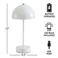 thumbnail image 5 of Mainstays Dome Table Lamp, White with Gold Accents, 5 of 6
