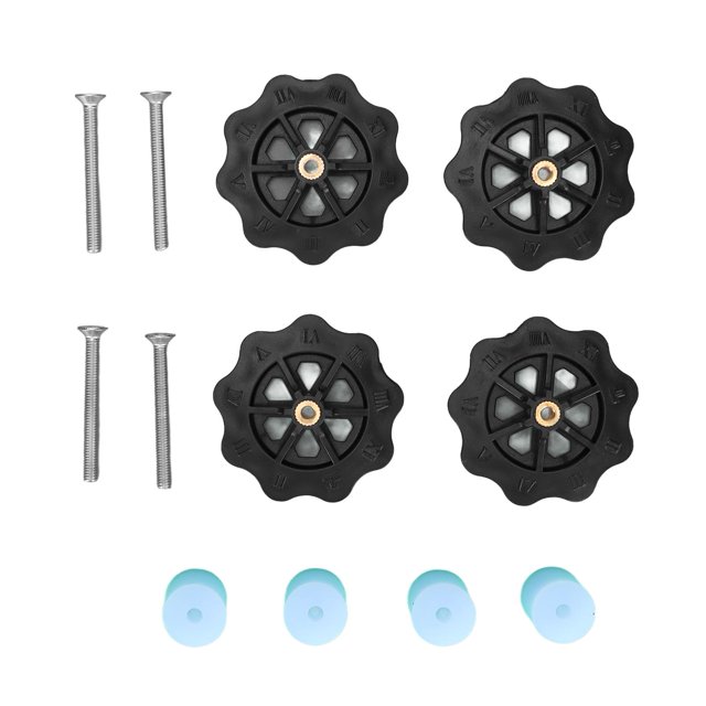 Pieza de nivelación de cama térmica para impresora 3D, buena estabilidad, alta dureza, resistencia a la corrosión, rueda de pulgar M4 para Ender 5 Plus, azul y negro