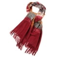 thumbnail image 6 of Sakkas Martinna Women's Winter Warm Super Soft and Light Pattern Shawl Scarf Wrap - Red / Multi - One Size Regular, 6 of 7