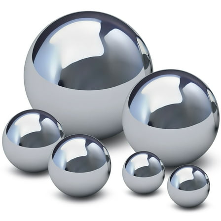 GOOHOCHY 6Pcs Gazing Balls for Gardens with Mirror Polishing 7.9in