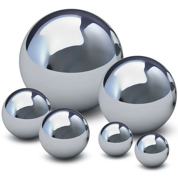 GOOHOCHY 6Pcs Gazing Balls for Gardens with Mirror Polishing 7.9in