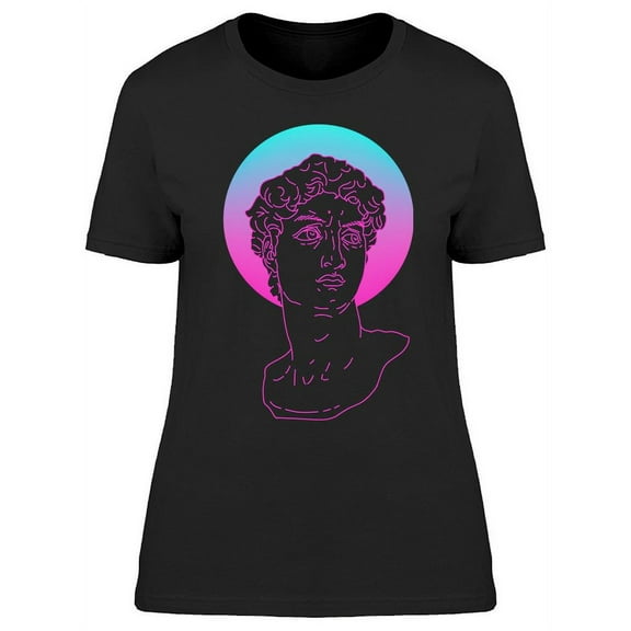 Vaporwave Neon Gypsum Head Style T-Shirt Women -Image by Shutterstock, Female Medium