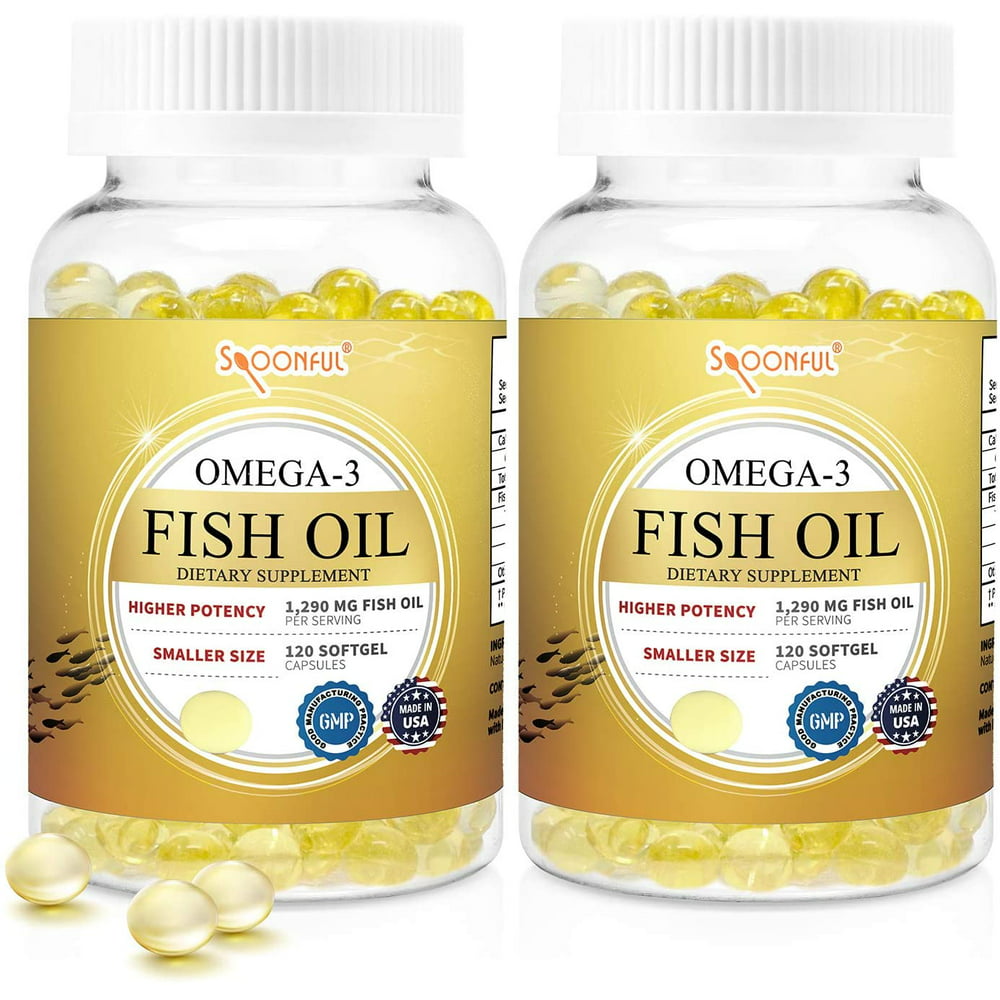 Spoonful Omega 3 Mini Fish Oil, 1290 mg 120 Softgels