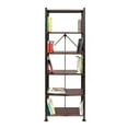 thumbnail image 4 of Origami 6 Tier Classic Stamped Steel Bookcase Organizer Storage Rack, Bronze, 4 of 10