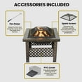 thumbnail image 2 of Pure Garden 26-Inch Outdoor Fire Pit with Screen, Cover, and Poker (Bronze), 2 of 7