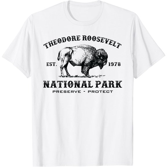 Theodore Roosevelt National Park North Dakota Bison Souvenir Unisex T-Shirt for Men Women Kids Toddler
