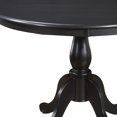 thumbnail image 3 of 42" Antique Black Round Turned Pedestal Base Wood Dining Table, 3 of 3