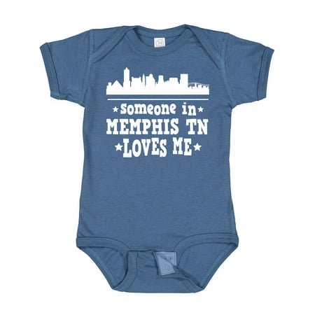

Inktastic Memphis Tennessee Someone Loves Me Skyline Gift Baby Boy or Baby Girl Bodysuit
