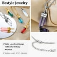 thumbnail image 6 of Bestyle Synthetic Moonstone Necklace June Hexagonal Birthstone Pendant Statement Healing Crystal Jewelry for Women, 6 of 9