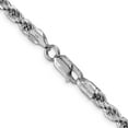 thumbnail image 3 of Auriga Fine Jewelry 925 Sterling Silver Rhodium-plated 4.75 mm Diamond-cut Rope Chain Necklace for Men 22", 3 of 6