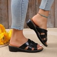 thumbnail image 5 of AXXD Black Shoes for Women Sandals Wedge Summer Beach Trendy Mothers Day, 5 of 7