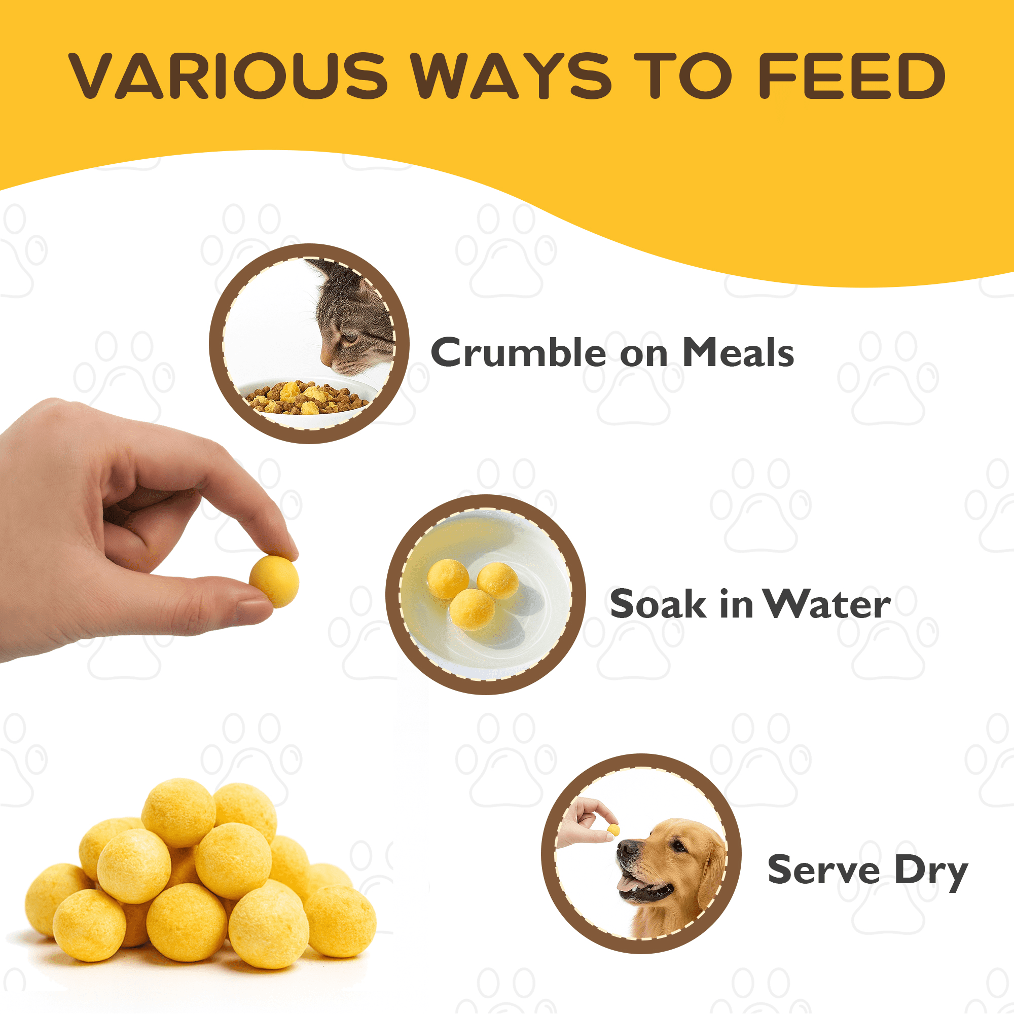 Freeze-Dried Raw Quail Egg Yolk for Dog & Cat Treats - 7.0 oz