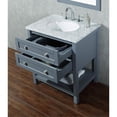 thumbnail image 3 of Stufurhome Marla 30" Gray Marble Top Bathroom Vanity with Mirror, 3 of 8