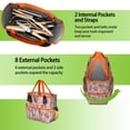 thumbnail image 6 of Garden Tool Bag,Pioneer Flower Floral Print Pattern Garden Tool Organizer,Garden Gifts,Waterproof Multi-Pocket Garden Tool Storage 11.8x5.5x11.4 Inch(Tools NOT Included), 6 of 6