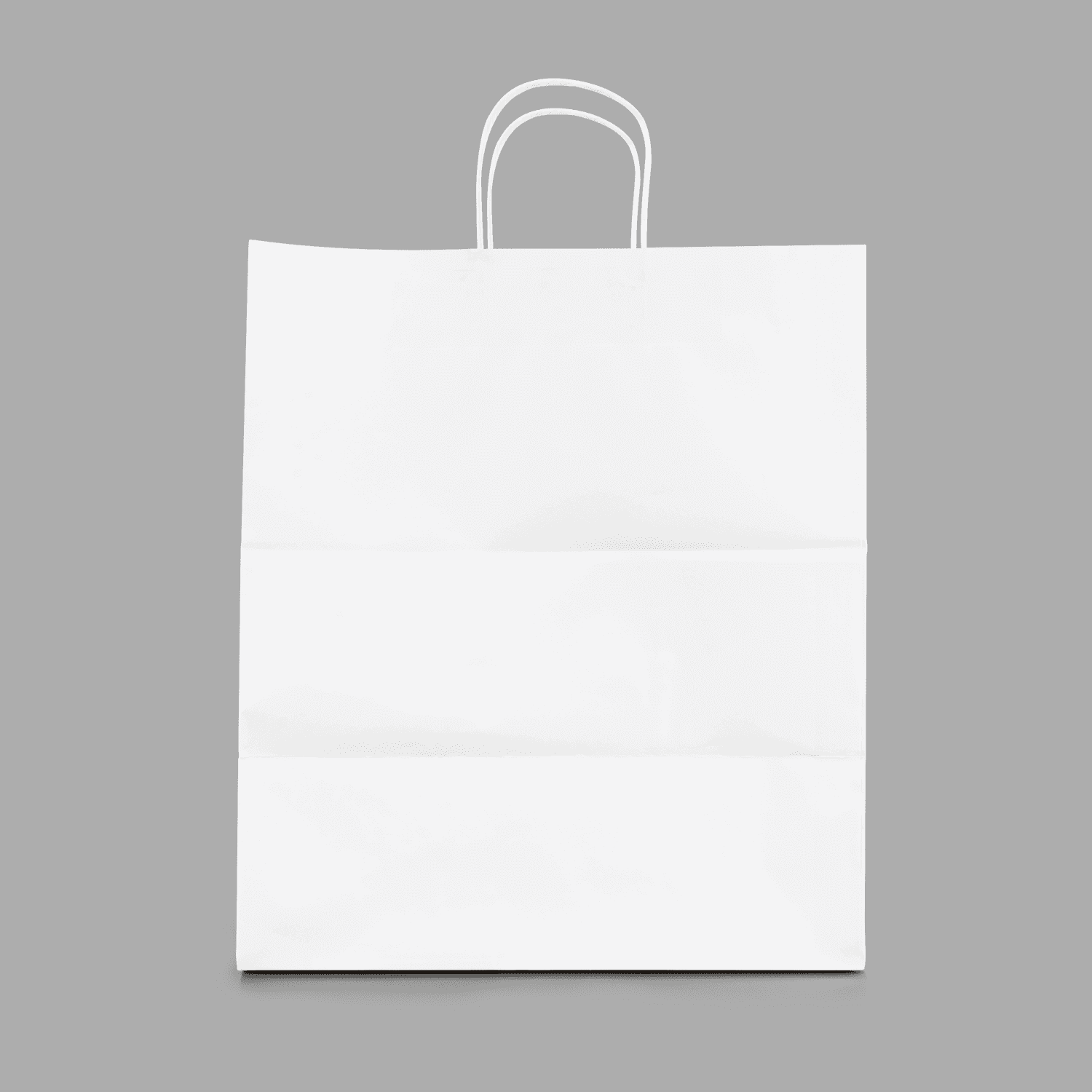 [200 ct] Huntington Paper Shopping Bag with Twisted Handles, White