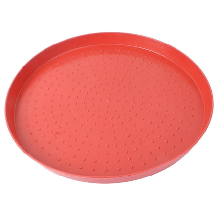 

2pcs Feed Plates Food Containers Feeding Tray Pads Poultry Food Tray (Red)