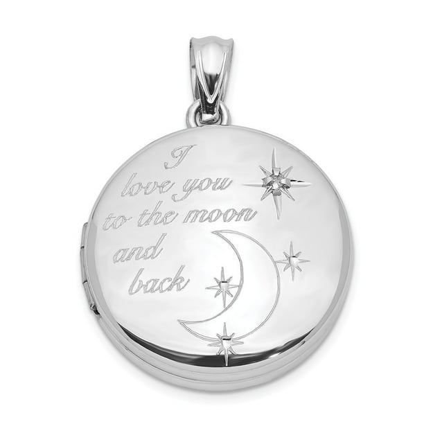 Jewelryweb 925 Sterling Silver mm Diamond I Love You To The Moon And Back Round Locket Gifts For Women Walmart Com Walmart Com Jewelryweb 925 Sterling Silver mm Diamond I Love You To The Moon And Back Round Locket Gifts For Women Walmart Com Walmart Com