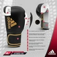 thumbnail image 6 of Adidas Adult Wear-Resistant Boxing Gloves for Sparring, BLACK & YELLOW, 12 oz, 6 of 9