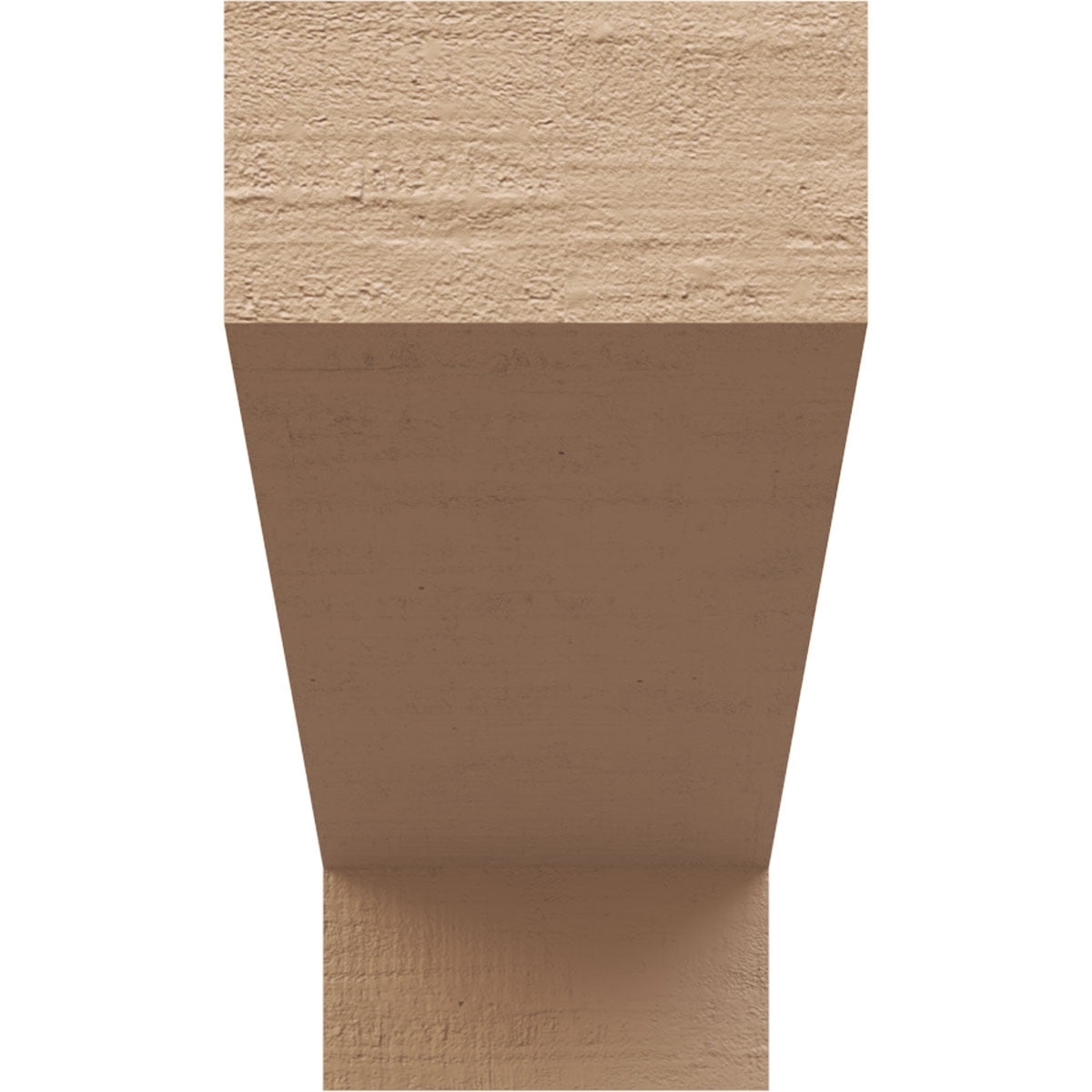 4"W x 12"D x 8"H Classic Clemmons Rough Cedar Woodgrain TimberThane Corbel, Primed Tan