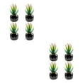 thumbnail image 3 of Cateissary 4 piezas de bonsái de bajo mantenimiento, plantas suculentas artificiales fáciles de limpiar y duraderas áloe de barbados 2Conjunto, 3 of 6