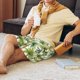 thumbnail image 5 of Fotbe Green Hawaii Palms Pantalones Cortos de Pijama para Hombre, Ropa de Dormir, Pantalones de Pijama Cortos para Hombre-Small, 5 of 6