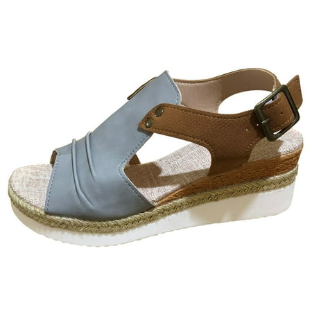 

PEASKJP Summer Sandals for Women Women s Slide Sandals - Casual Toe Ring Criss Cross Strappy Flat Summer Shoes (Grey 7.5)
