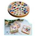 thumbnail image 1 of ziyahi Mosaic Coasters DIY Kit Hand Made Adhesive Colourful for Kid Home Decorative, 1 of 9